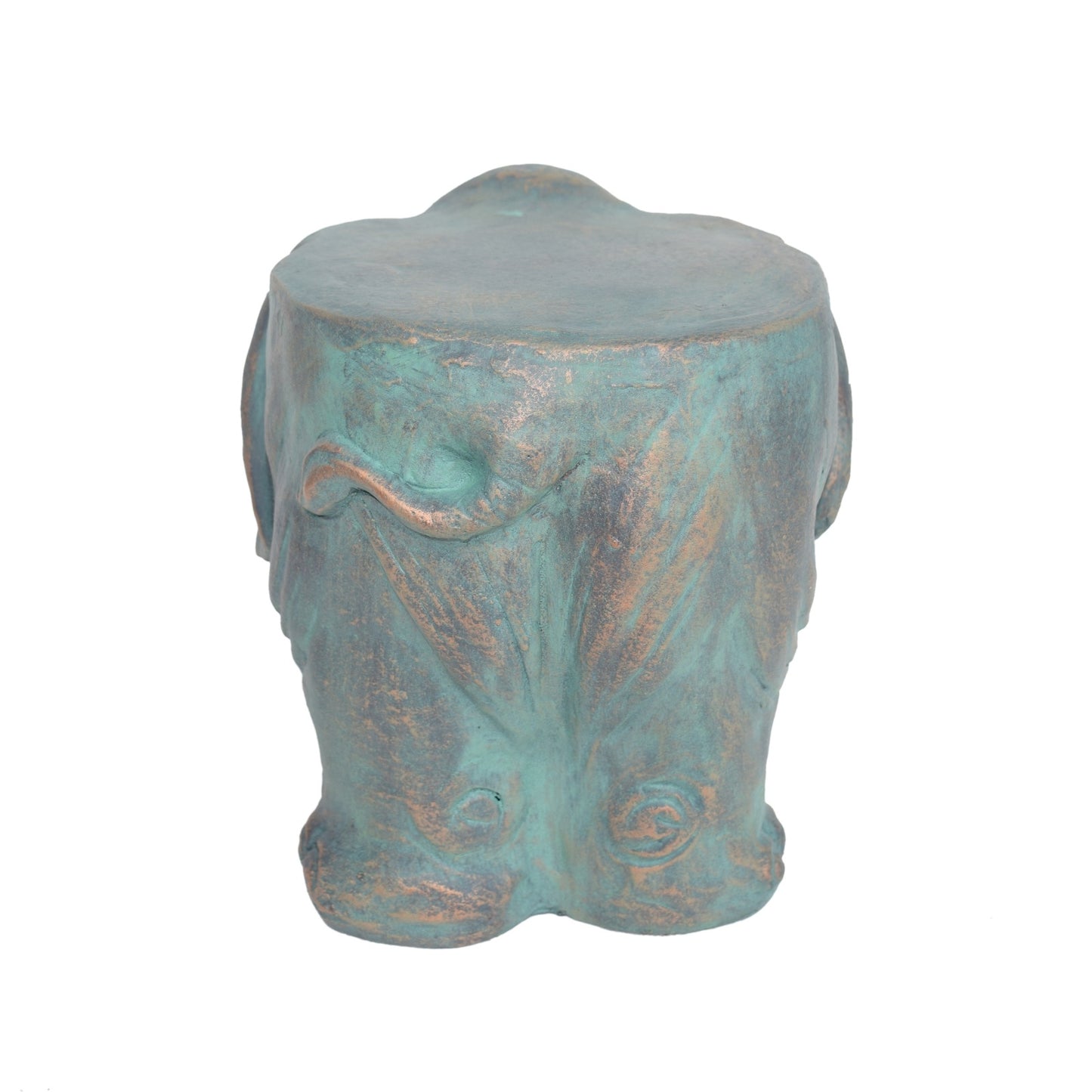 Elephant Garden Stool, Copper Patina