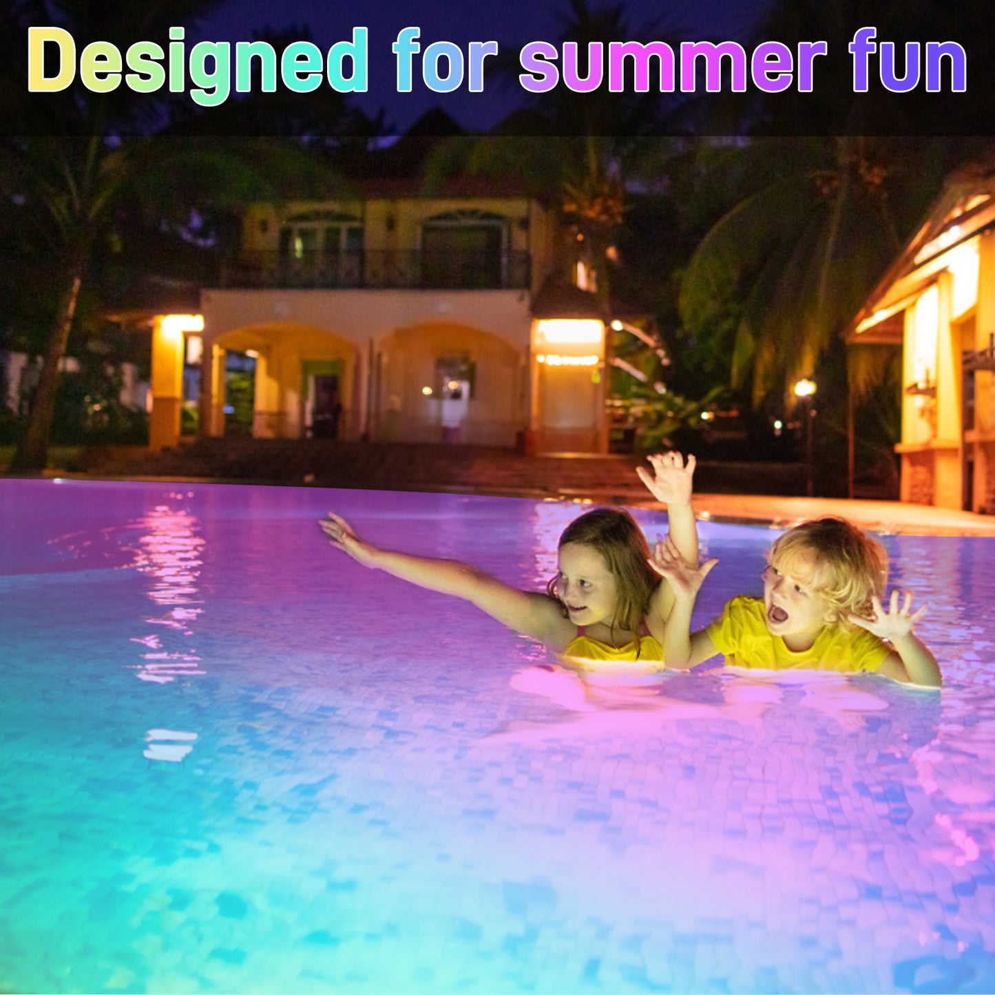 12V 20W Blue Droplet Shaped RGB Pool Light 26FT