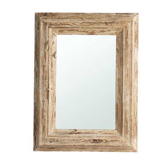 39" Natural Distressed Wood Framed Accent Mirror-1