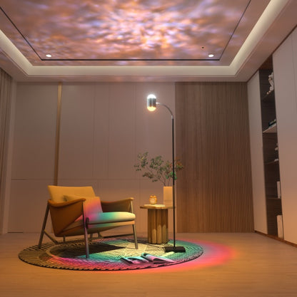 EP LIGHT Dual Head Floor Lamp Sunset Aurora Projector Lights, Ambient Night Lights