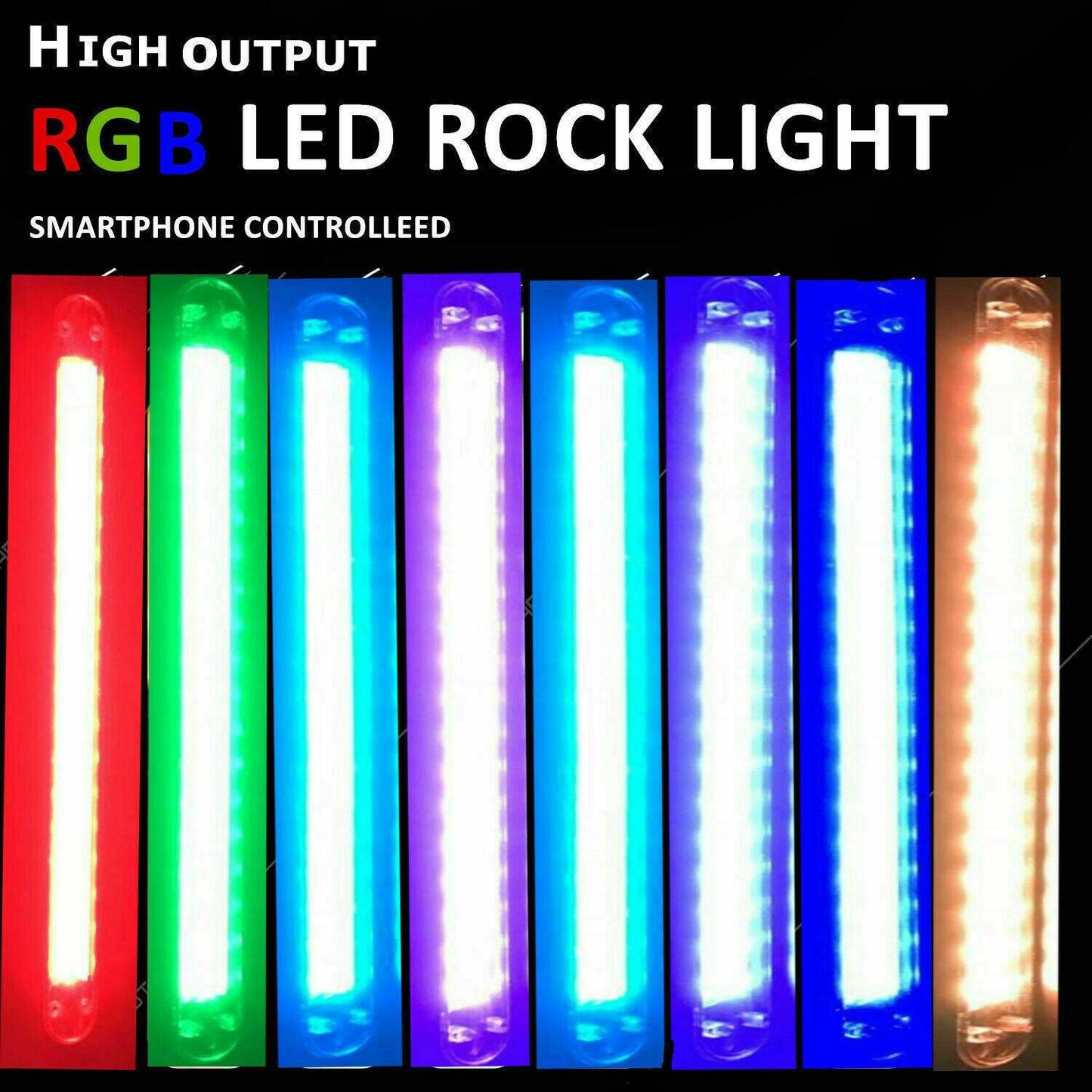 6x Car Underglow Neon Accent Strip Lights Kit RGB