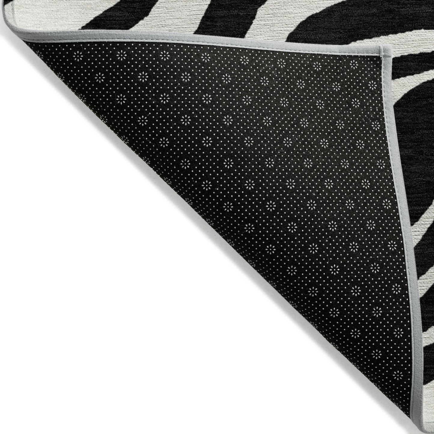 9' X 12' Black And Ivory Animal Print Washable Indoor Outdoor Area Rug-2