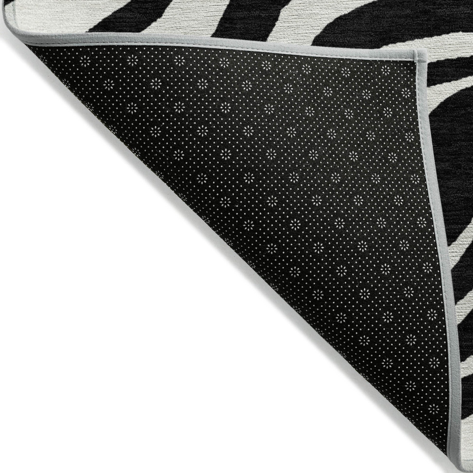 9' X 12' Black And Ivory Animal Print Washable Indoor Outdoor Area Rug-2