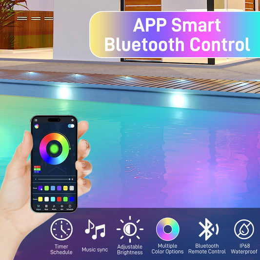 12V 20W Blue Droplet Shaped RGB Pool Light 26FT