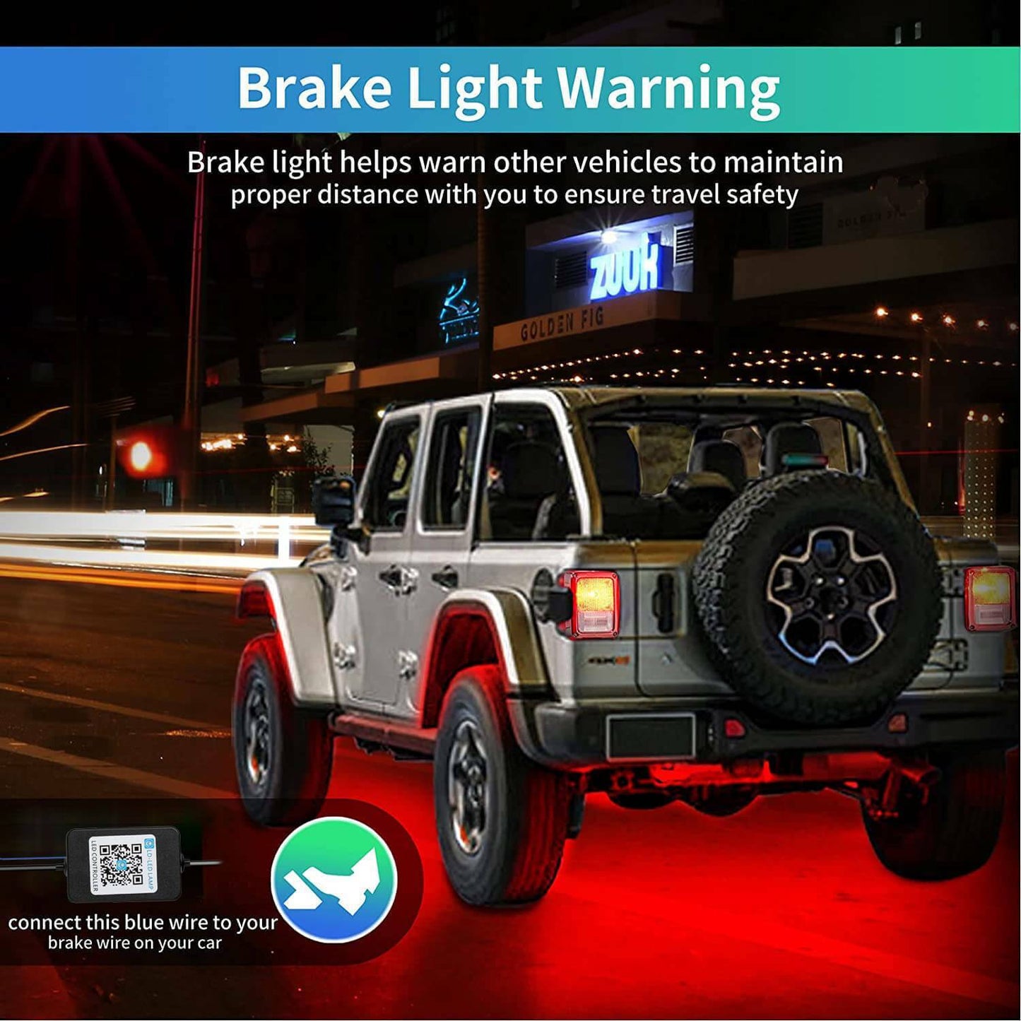6x Car Underglow Neon Accent Strip Lights Kit RGB