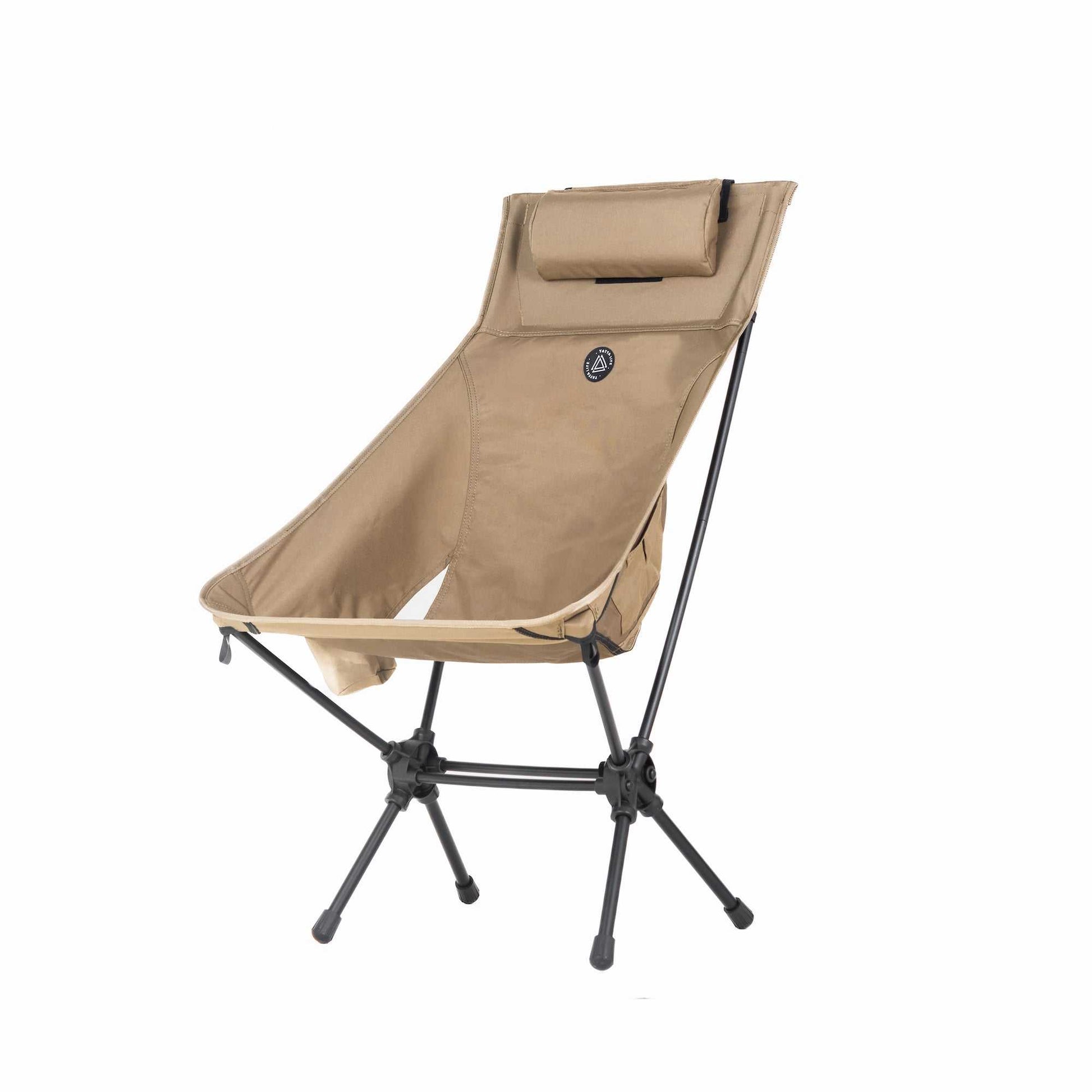 High Back Ultralight Folding Camping Chairs With Storage Pouches-3