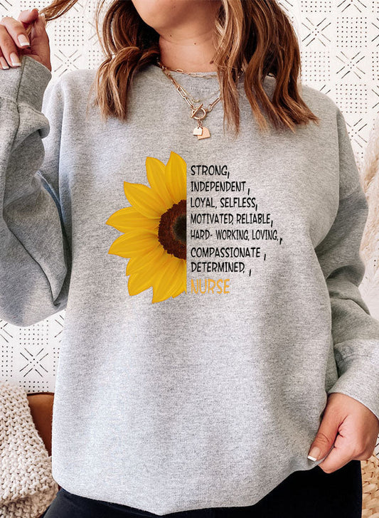 Sunflower Nurse Sweat Shirt-0