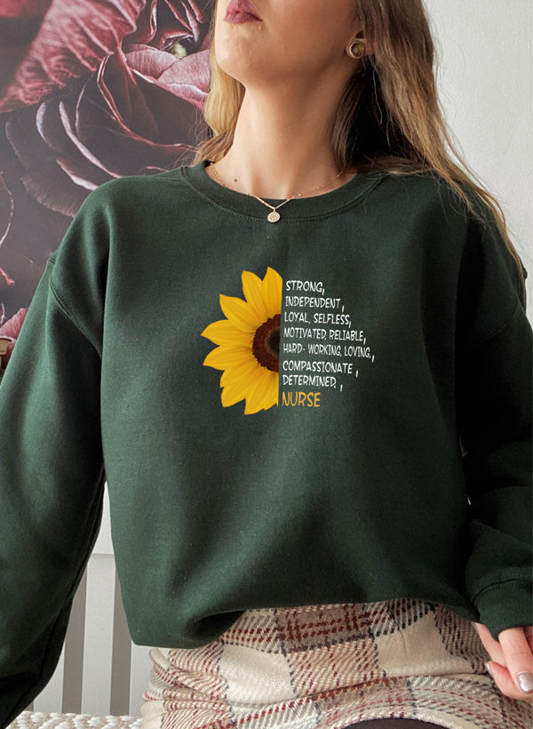 Sunflower Nurse Sweat Shirt-3